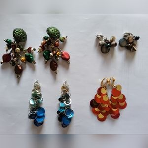 Statement clip earrings.